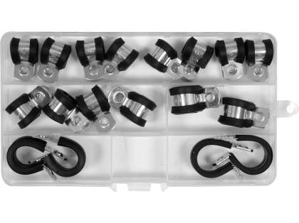 Set Cleme Oțel Inoxidabil Cu Cauciuc, 18 Buc