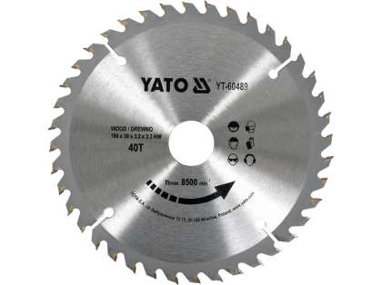 Disc Circular Lemn, 190X30X3.2Mm, 40 Dinți