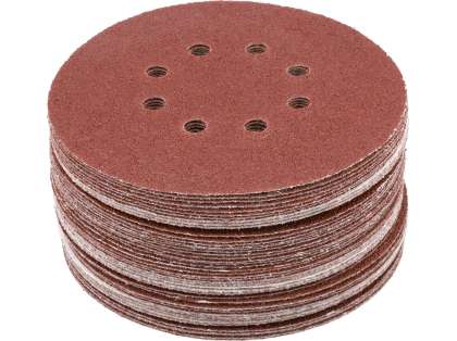 Set 50 Discuri Abrazive Velcro, 150Mm, 8 Găuri, P40