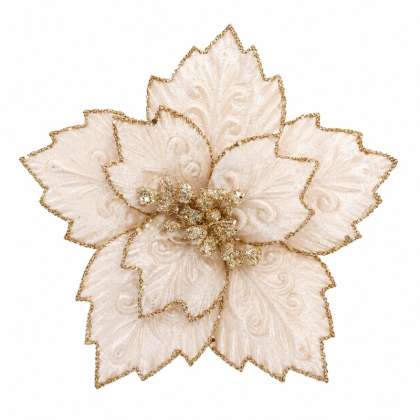 Floare Decorativa De Craciun 22x19cm Sysdh-a3025045
