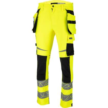 Pantalon Reflectorizant Elastic Cu Model / Verde - L
