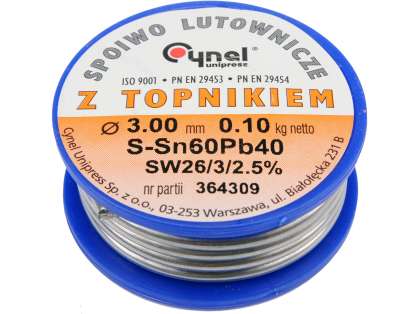 Cositor S-Sn60Pb40 3,0Mm/100G