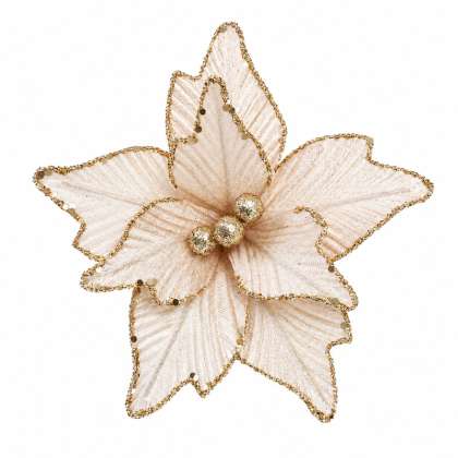 Floare Decorativa De Craciun 18x10cm Sysdh-a3025037