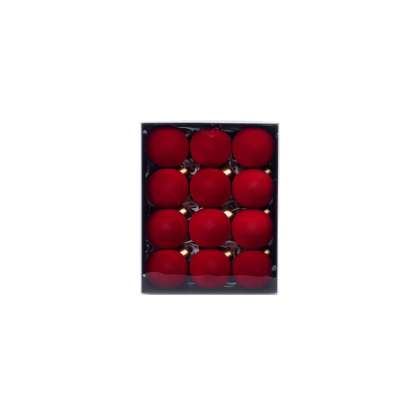 Set Ornamente Lux De Craciun / Visiniu - 12p.