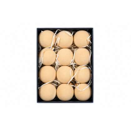 Set Ornamente Lux De Craciun / Crem - 12p.