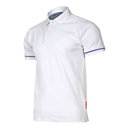 Tricou Bumbac Polo / Alb - L