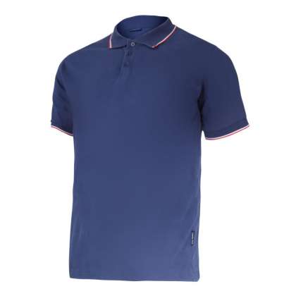 Tricou Bumbac Polo Subtire / Albastru - S