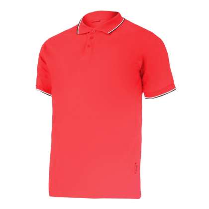 Tricou Bumbac Polo Subtire / Rosu - S