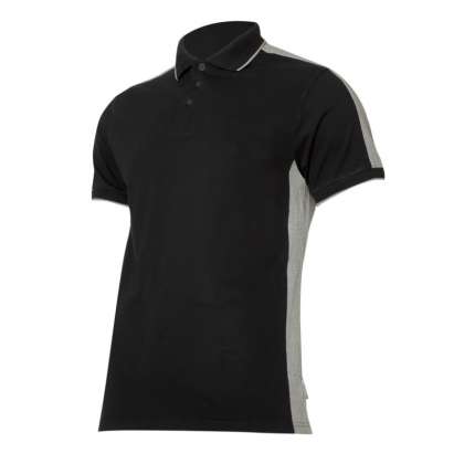 Tricou Bumbac Polo Multicolor / Negru-Gri - S