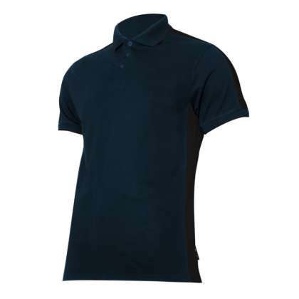 Tricou Bumbac Polo Multicolor / Albastru-Negru - S