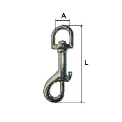 Carabina Breloc Cu Arc Si Inel Rotativ 11X53Mm