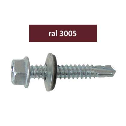 Suruburi Perforatoare Ral3005-Visiniu 4.8X20Mm, 250/Set