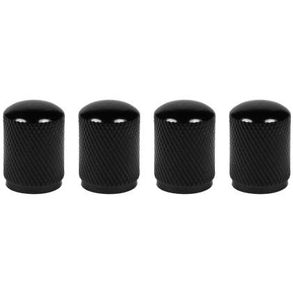 Set 4 capace pentru supapa cauciucuri  din aluminiu,culoare negru 