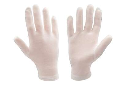 Mănușă din bumbac neacoperit. - Degetul mare cu design anatomic, se potrivește mai bine la mână