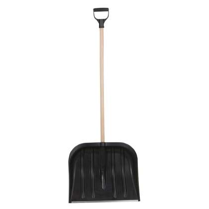 Lopata Zapada Plastic Rotunjit Cu Maner Lemn 485x395mm