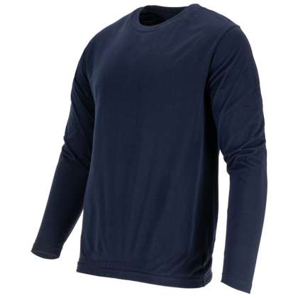 Tricou Bumbac Subtire Cu Maneca Lunga / Bleumarin - M