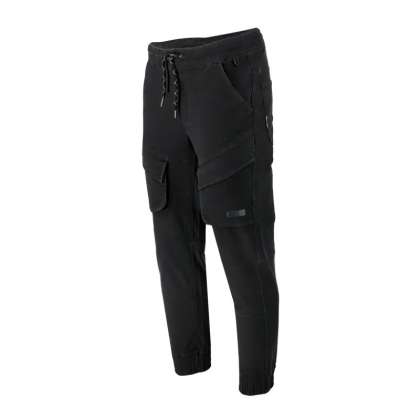Pantalon Elastic Cu Snur Si Mansete / Negru - S