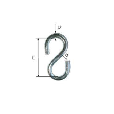 Carlig Zincat Fara Inel 3mm / 3.5x28mm