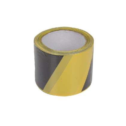 Banda Avertizare Bicolora Negru-galben 75mm / 100m