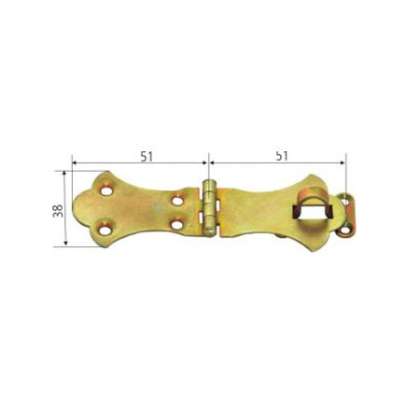 Balama Cu Inel Lacat Pentru Cufere 51x38mm