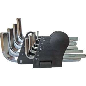 Chei Hexagonale Cr-V Set 10 (1.5-10 Mm)