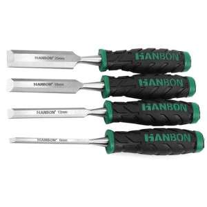 Dalta Cr-V Pentru Lemn, Maner Bicomponent Set 4 - Hb132201