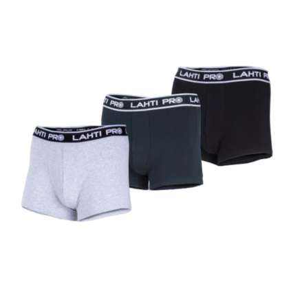 Set 3 Boxeri Barbati Negru-gri-bleumarin - M