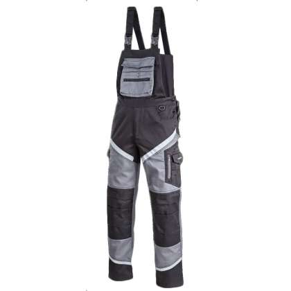 Salopeta Lucru Groasa Premium Negru-gri - L/h-176