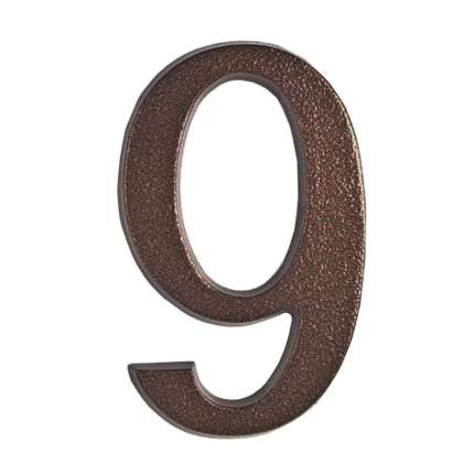 Semn Cifra Cu Surub Fixare - 100mm / Bronz / 3