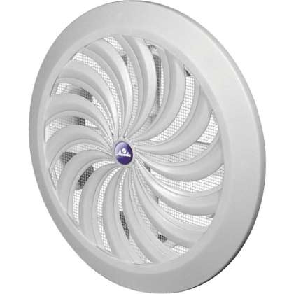 Grila Ventilatie Circulara, Cu Inchidere Si Plasa, Dt Reglabil 100-150 Mm Alb T88 (Aw)