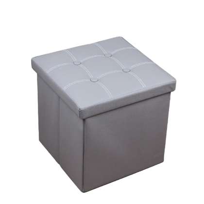 Taburet Pliabil Depozitare Modern - 38x38x38cm / Gri