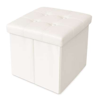 Taburet Pliabil Depozitare Modern - 38x38x38cm / Bej