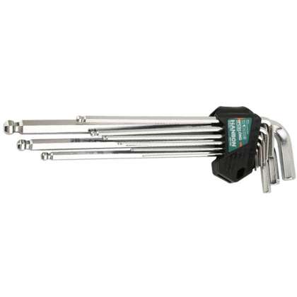 Chei Hexagonale Cu Bila, Tija Lunga, Cr-V Set 9 (1.5 - 10 Mm) - Hb651102