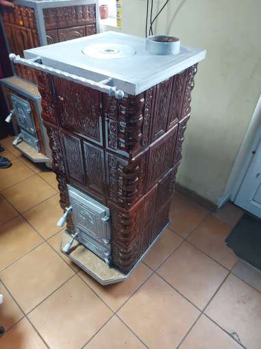 Soba teracota turn 4 randuri cu plita stut cu evacuare 120 mm