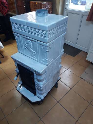 Soba turn 3 randuri cu etajera la randul 2 ,antijar, clapi fonta , culoare alba  