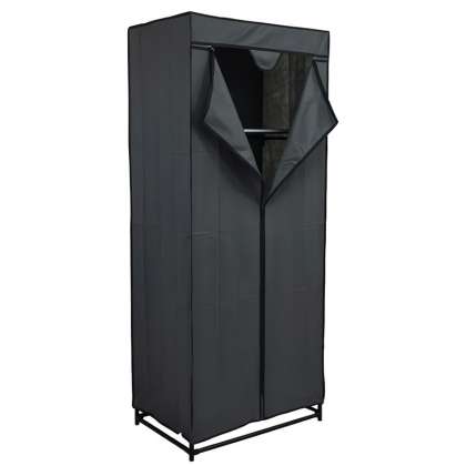 Dulap Haine Textil Cu Fermoar - 70x45x160cm / Gri