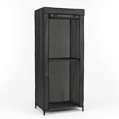 Dulap Haine Textil Cu Rulou - 75x40x190cm / Gri