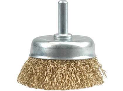 Perie CupĂ Cu Ax 75mm, SÂrmĂ OndulatĂ