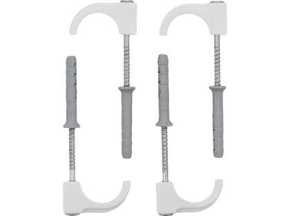 Set 4 CÂrlige Cu Dibluri, Pentru Țevi 15-28mm