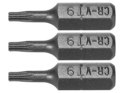 Set 3 BiȚi Torx 1/4'' T9x25mm