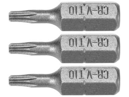 Set 3 BiȚi Torx 1/4'' T10x25mm