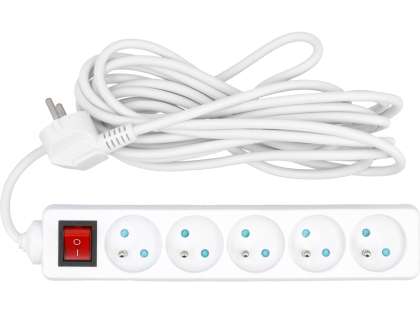 Prelungitor Cu ÎntrerupĂtor, 5 Prize Cu ÎmpĂmÂntare, 5m