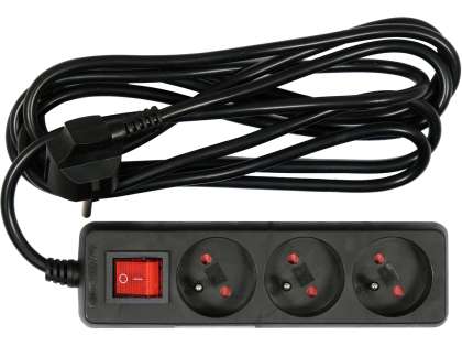 Prelungitor Cu ÎntrerupĂtor, 3 Prize Cu ÎmpĂmÂntare, 3m
