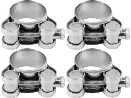 Set 4 Cleme Zincate Cu Șurub, 25-27/18mm