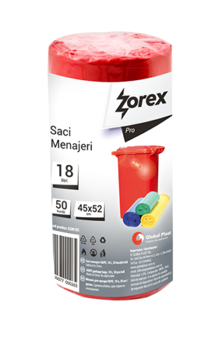 Zorex Pro Saci menaj rosii 18L 50/rola