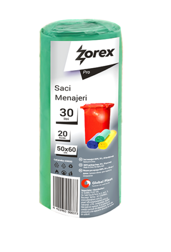 Zorex Pro Saci menaj verzi 30L 20/rola