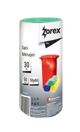 Zorex Pro Saci menaj verzi 30L 50/rola