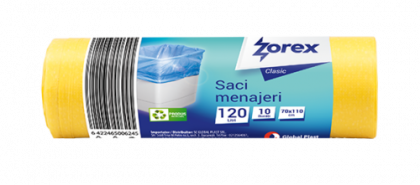 Zorex Clasic Saci menaj galbeni 120L 10/rola