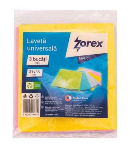 Zorex Clasic Lavete universale colorate 3/set