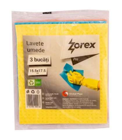 Zorex Pro Lavete umede colorate 3/set